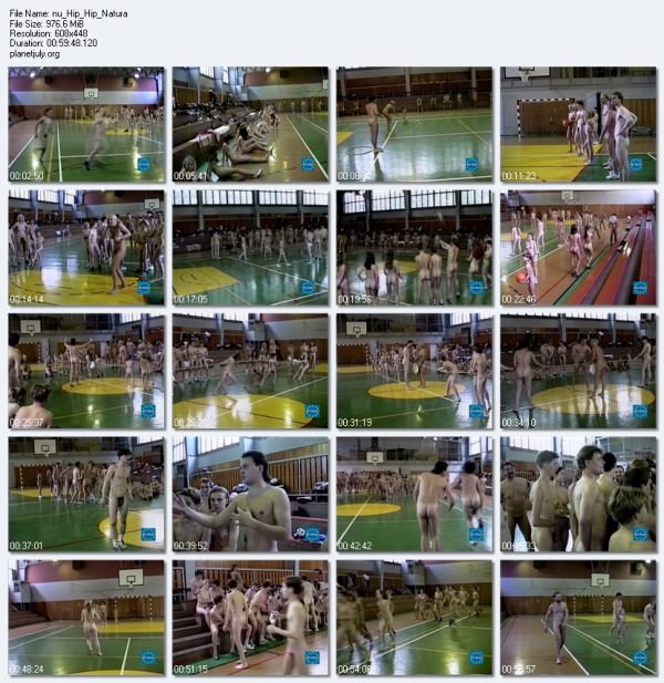 Nudists in the sports hall - Hip-Hip Natura [Pure naturism]