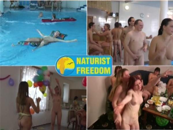 Nudists of the house big group of video [Pure naturism]