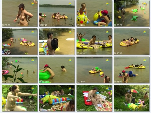 Family nudism on the lake [Pure naturism]