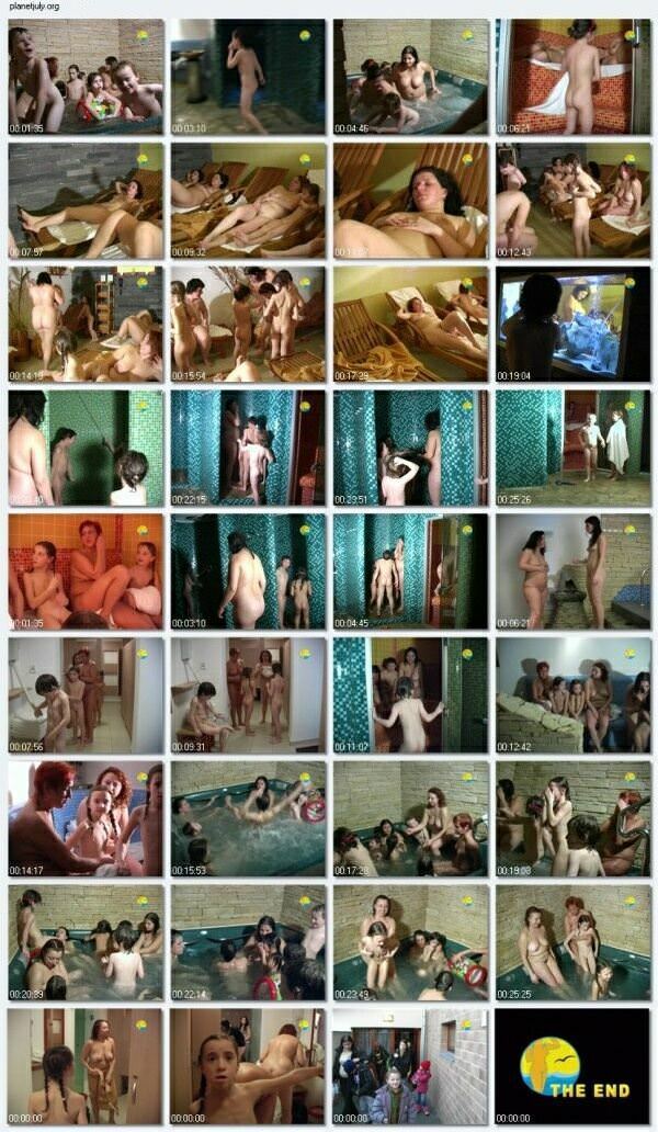 Family nudism in a sauna - Video Naturist Freedom [Pure naturism]