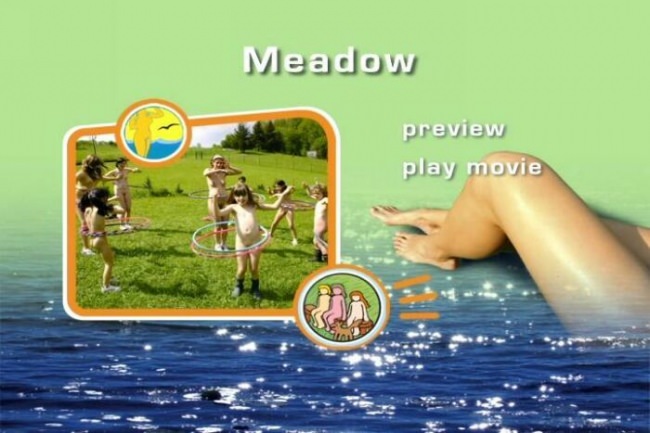 Family naturism of video outdoors - Meadow [Pure naturism]