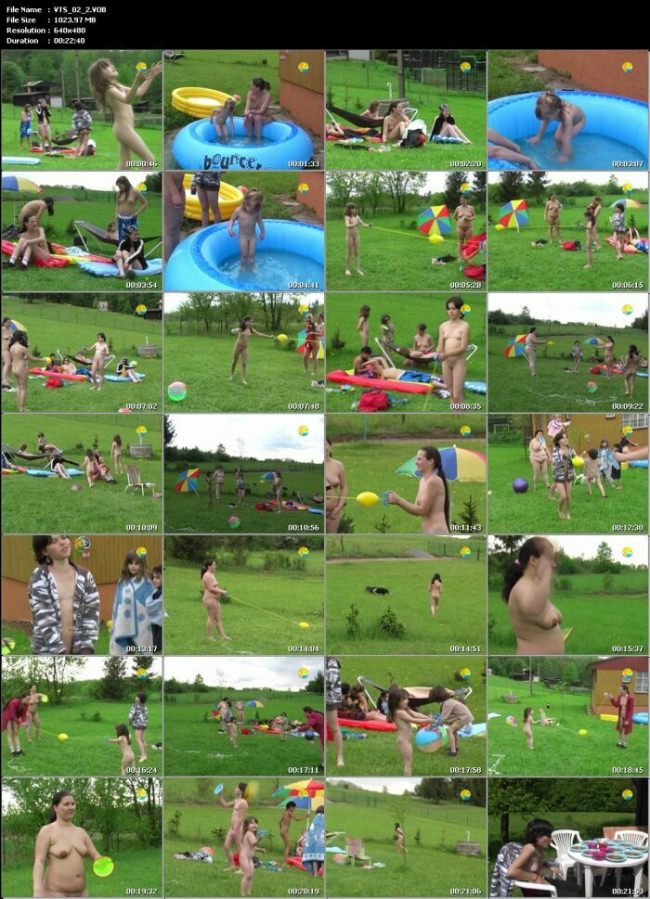 Family naturism of video outdoors - Meadow [Pure naturism]