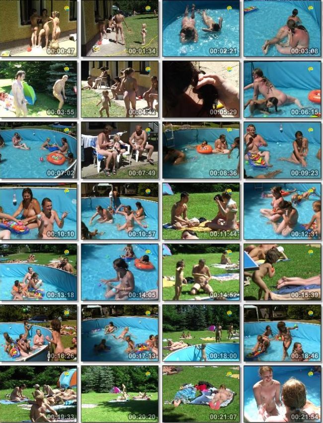 Naturism outdoors and pool - Merry Pool video [Pure naturism]